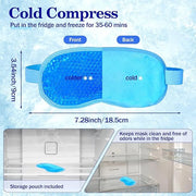 2 Pcs Cooling Eye Mask Sleeping Eyes Cooling Pads Cold Hot Gel Bead Mask Reusable Eye Ice Pack with Plush Backing Silky Ge...