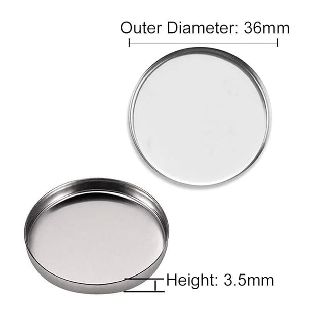 20 Pieces Empty Round Metal Tin Palette Pans
