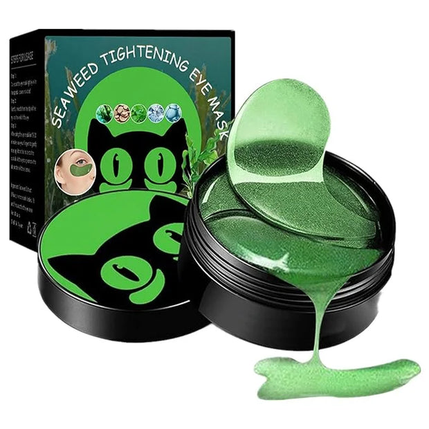 Seaweed Eye Mask, Under Eye Patches with Collagen and Hyaluronic Acid, Seaweed Tightening Eye Mask, Hydrating Green Eye Ge...