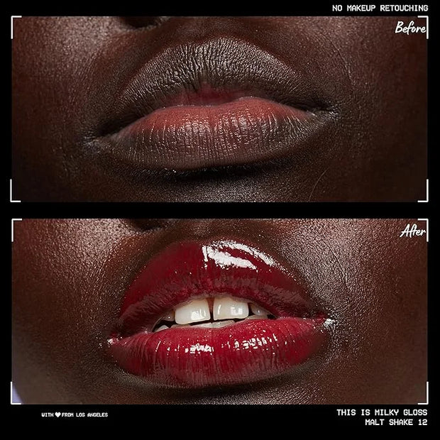 NYX PROFESSIONAL MAKEUP This Is Milky Gloss, Lip Gloss with 12 Hour Hydration, Vegan - Malt Shake (Warm Red) - Product Image