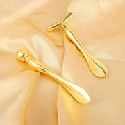 Pimoys 2 Pcs Metal Eye Cream Applicator Face Roller Massager Tool,Eye Massage Wand Stick Girls Women Facial Massager for R...