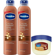 Vaseline Cocoa Radiant Spray Body Lotion 2-Pack + Mini Lip Therapy for Soft, Glowing Skin & Lips - Product Image