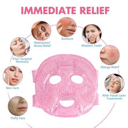LotFancy Face Ice Pack, Reusable Ice Face Mask, Gel Bead Cold Face Eye Mask, Hot Cold Compress for Puffiness, Facial Routi...
