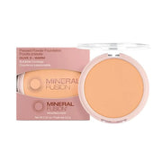 Mineral Fusion Pressed Powder Foundation, Olive 3 - Med Skin w/Greenish Undertones, Age Defying Foundation Makeup with Mat...
