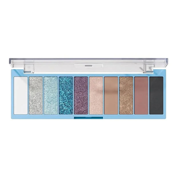 e.l.f. Perfect 10 Eyeshadow Palette, Ten Ultra-pigmented Blue & Purple Metallic Shades, Blendable Formula, Vegan & Cruelty...