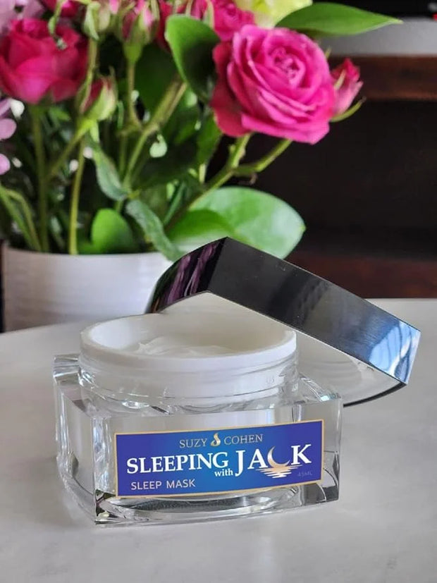 Suzy Cohen Sleeping with Jack Skin Renewing Night Cream: Hydrating Collagen Boosting Moisturizer with Niacinamide, Hyaluro...