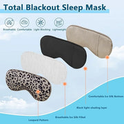 Sleep mask w/Cooling Gel Eye Mask, Heated Eye Mask for Sleeping, Reusable Ice Silk Stain Eye Cover Sleeping Mask for Trave...