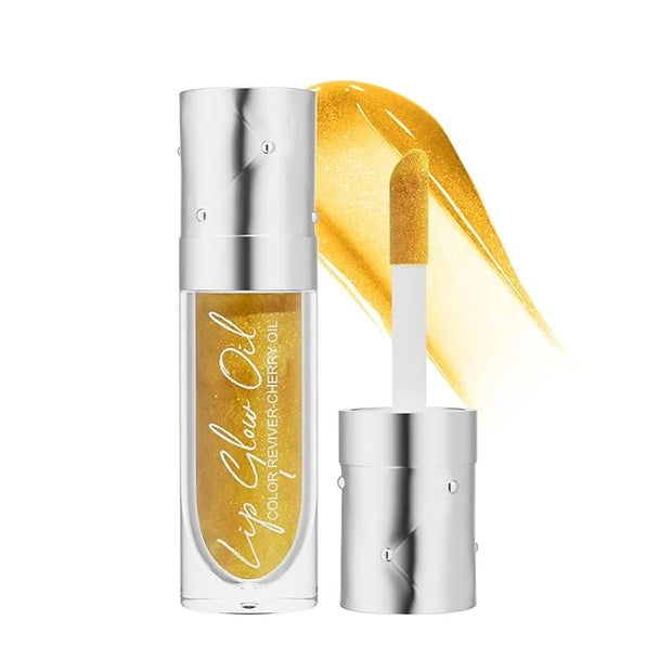 Hydrating Lip Glow Oil Long-Lasting Nourishing Lip Gloss Moisturizing Non-Sticky Plumping Lip Stain Tinted Cherry Oil Lip ...