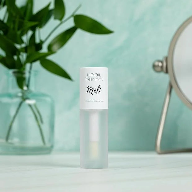 MÈLI Organic Lip Oil with Hyaluronic Acid | Clear Non-Sticky, Natural Lip Gloss, Moisturizing, Revitalizing and Rejuvenati...