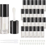 COSIDEA 14pcs Empty 6ml big doe foot wand Chunky lip gloss tubes for DIY lipgloss,Pink round lipgloss containers tubes wit...
