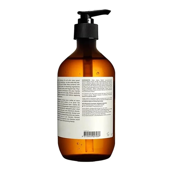 Aesop Shampoo | Soften Hair, Restore Shine | Bergamot Rind, Frankincense, Cedar Atlas | 16.9 oz / 500mL - Product Image