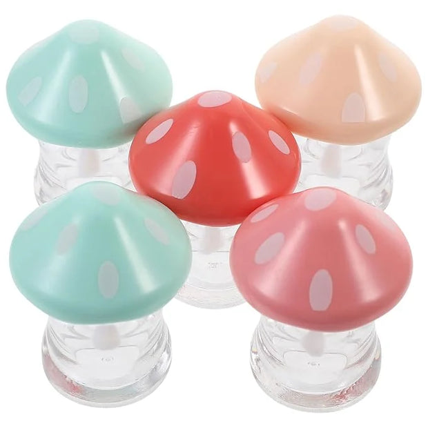 NOLITOY 10 Pieces Clear Lip Gloss Tubes 1.97 Inch Mushroom Shape Plastic Lip Gloss Containers Mini Empty Tube for DIY Cosm...