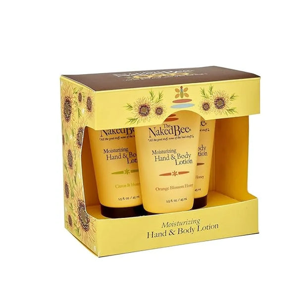 The Naked Bee Moisturizing Hand and Body Lotion, enriched with Orange Blossom(45 ml), Citron & Honey (1.5 oz), Coconut & H...