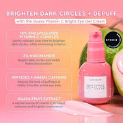 Glow Recipe Guava Brightening Korean Skincare Gift Set - Vitamin C Under Eye Cream Treatment + Hydrating Vitamin C Dark Sp...
