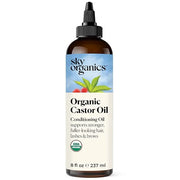 Sky Organics - Castor Oil Organic - Volumizing Hair Oil - Scalp, Lashes, Brows - Pure Castor Oil Cold Pressed - Natural Co...