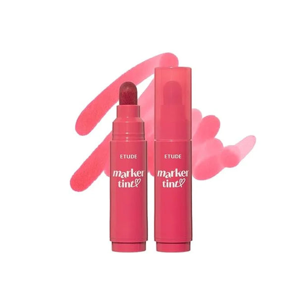 ETUDE Dear Darling Marker Tint #8 Cherry Punch (5g) | Hydrating & Long Lasting Lip Stain | High Pigmented Lip Maker with E...