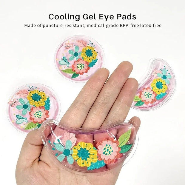 ZNÖCUETÖD Reusable Gel Eye Pads for Puffiness & Dark Circles - Cold/Warm Therapy Compress with Cooling Under Eye Patches, ...