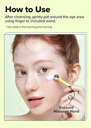 I DEW CARE Vitamin C Eye Cream & Roller Set - Glow-Key | Korean Skin Care, Dark Circles Reducer, Treatment with Hyaluronic...