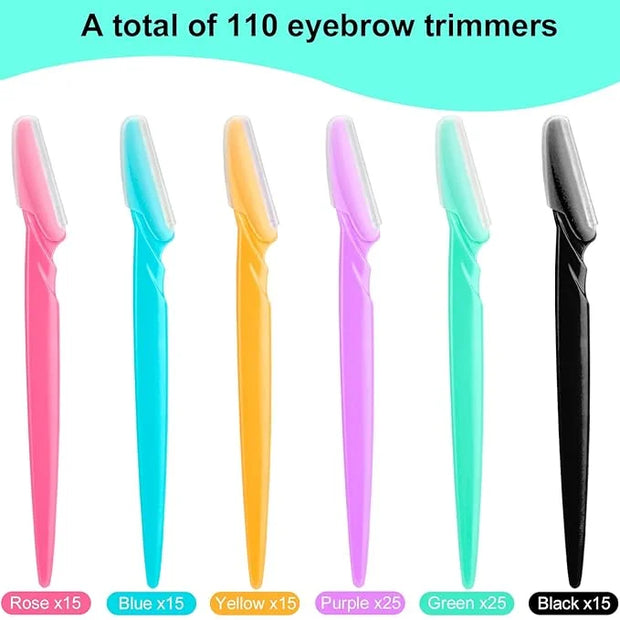 Eyebrow Razor for Women, 110 Dermaplaning Tool Face Shavers for Women Multipurpose Face Hair eyebrow Trimmer boby Hair Rem...