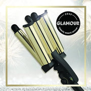 Hot Tools Pro Artist 24K Gold Digital 3 Barrel Hair Waver | Long Lasting Defined Waves (Jumbo Size) - Product Image