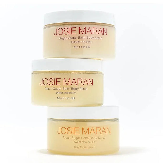 Josie Maran Argan Sugar Body Scrub Trio - 3-Piece Body Care Set - Softens, Smoothes & Hydrates Dry Skin - Includes Scents ...
