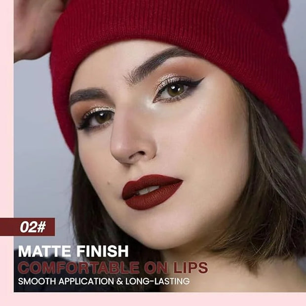 evpct Dark Wine Red Matte Creamy Retractable Lip Liner Pencils for Women Shaping & Sculpting Lips, Long Lasting Waterproof...