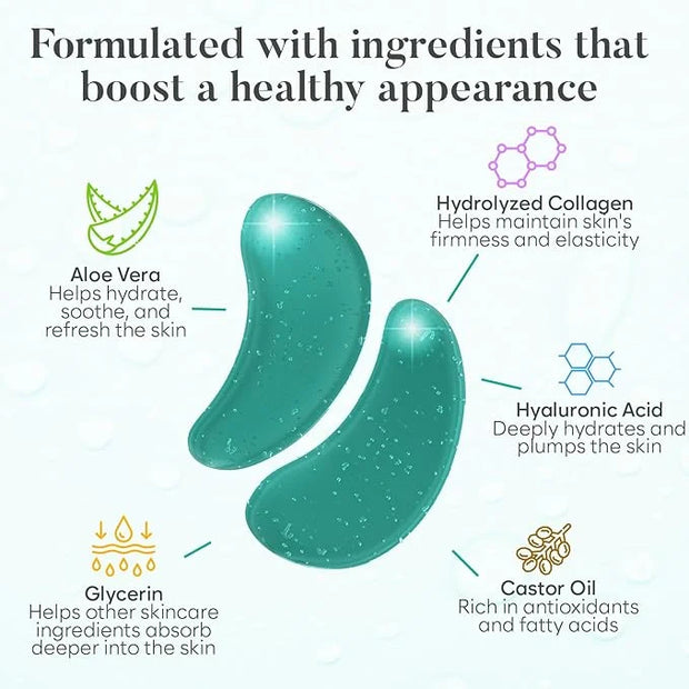 Aloe Vera Under Eye Patches (30 PAIRS), For Puffy Eyes and Dark Circles, Under Eye Mask with Hyaluronic Acid & Hydrolyzed ...