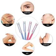 10 Pieces Eyebrow Razor for Women Facial Shaver Razor Brow Shaper Eyebrow Trimmer Dermaplaner Shaping Tool with Cover (Pin...