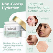 Era Organics Tea Tree Cream Face Moisturizer for Oily Skin - Advanced 7X Balancing Oily Skin Moisturizer - Non-Greasy Mois...