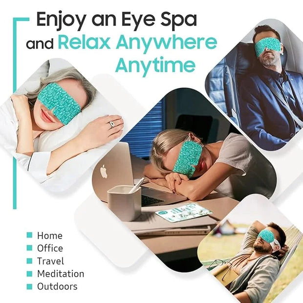 Steam Eye Mask, 10 Packs Heated Eye Mask, Self Heating Disposable SPA Warm Compress for Eyes Sleep Mask, Soothing Moist He...
