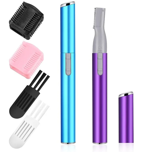 Chumia 2 Pcs Electric Eyebrow Trimmer Women Precision Face Razors Mini Shaver with Comb Christmas Women Gift Battery Opera...