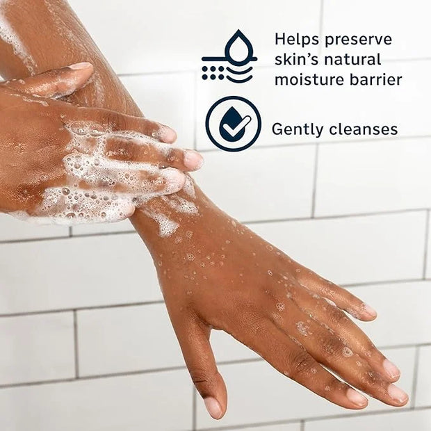 Lubriderm Daily Moisture Body + Face Wash, Hydrating Body Wash + Moisturizing Facial Cleanser with Pro-Ceramide & Shea But...
