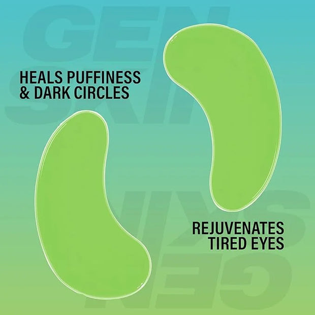Eye Patches for Dark Circles and Puffiness, Under Eye Mask with Hyaluronic Acid and Matcha Green Tea, Vegan and Cruelty-Fr...