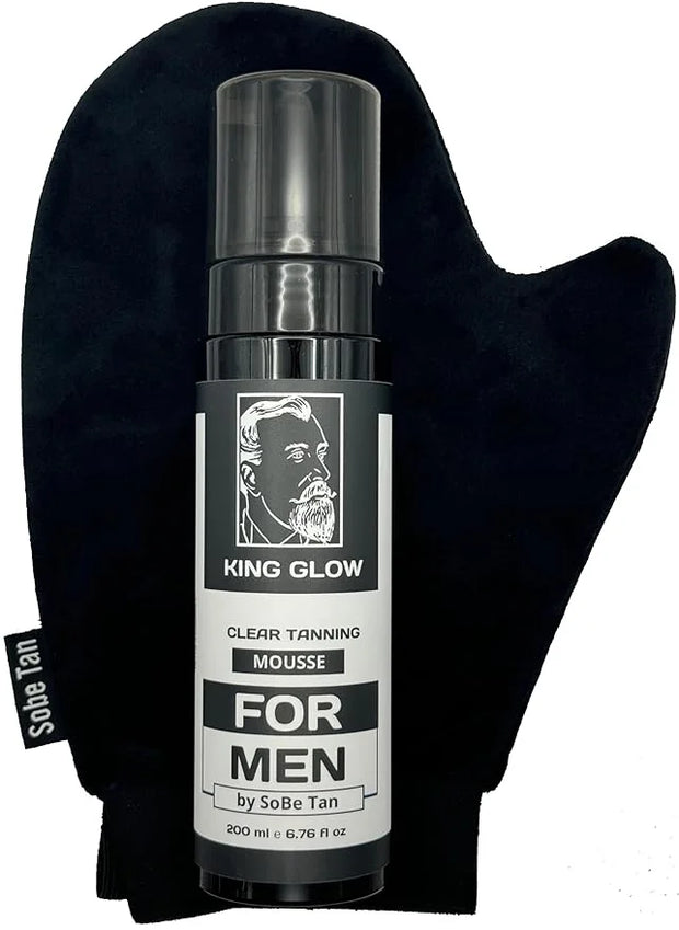 Self-Tanner for Men | King Glow - Water-Based, Fast-Drying Sunless Tanning Foam for Body and Face - Natural Tan Without th...