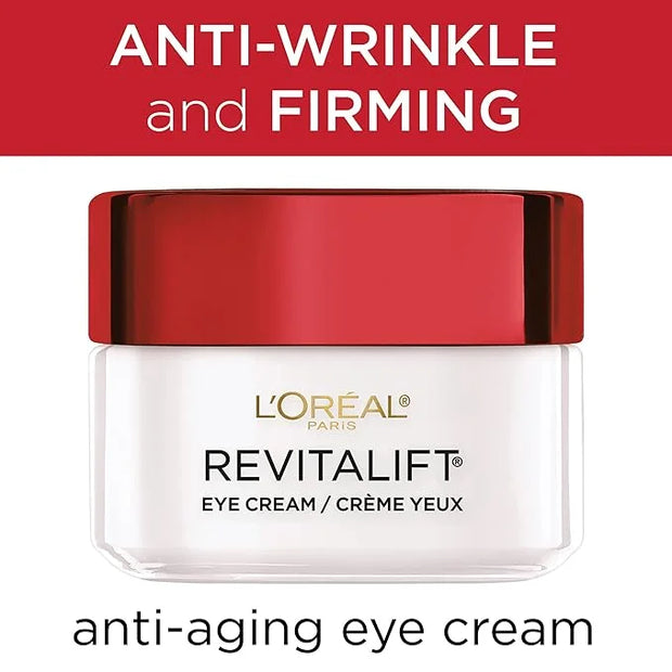 L'Oreal Paris Skincare Revitalift Anti-Wrinkle and Firming Eye Cream with Pro Retinol, Treatment to Reduce Dark Circles, F...