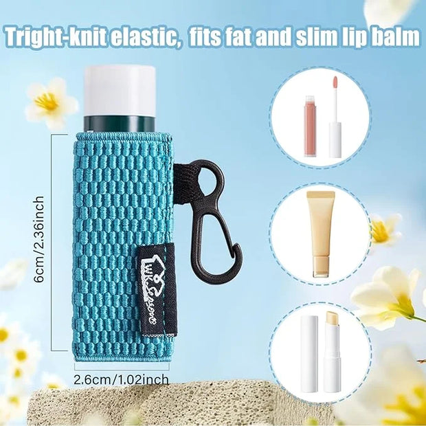 WKieason Lip Balm Sleeves Holder Keychain