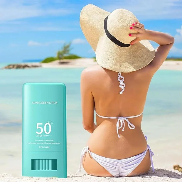 Sunscreen Stick SPF 50, Face Sunscreen Stick Broad Spectrum UVA/UVB Protection, Lightweight Sunscreen Non Greasy, Waterpro...
