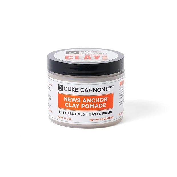 Duke Cannon Supply Co. News Anchor Clay Pomade - Flexible Hold, Matte Finish, 4 oz. - Product Image