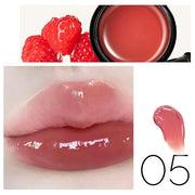 1 PC Macaron Canned Lip Essence High Glossy Lip Jelly, Mirror Effect Lip Glaze Mirror Effect Lip Balm, Moisturizing & Plum...
