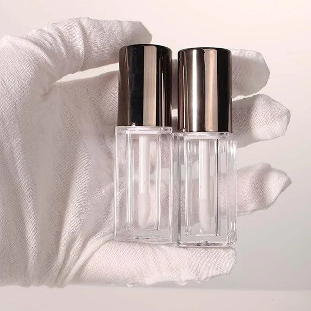 COSIDEA 20pcs 5ml Square empty lip gloss tubes bulk with wand unique rectangular lipgloss tube with round cap - Product Image