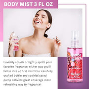 Cotton Candy Bath & Body Care Travel Set, Home Spa Gift Set Includes Body Lotion, Shower Gel, and Fragrance Mist, Personal...