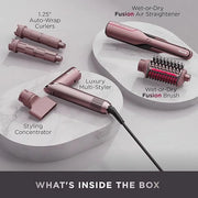 Shark FlexFusion Hair Straightener & Powerful Hair Dryer with Fusion Hair Brush, Ceramic Air Styler with Auto-Wrap Hair Cu...