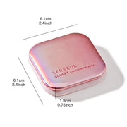 Powder Contour Palette, Matte Finish, Brown Color Family,