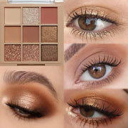 Eyeshadow Palette Makeup- 9 Colors Naked Pink Eyeshadow Palette Matte Shimmer Korean Natural Eye Shadow palettes Highly Pi...