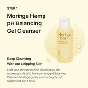Travel Kit - Mini Travel Size Skincare Essentials - Moringa Hemp Gel Cleanser, Green Caper Toner Essence, Cica Bio-Placent...