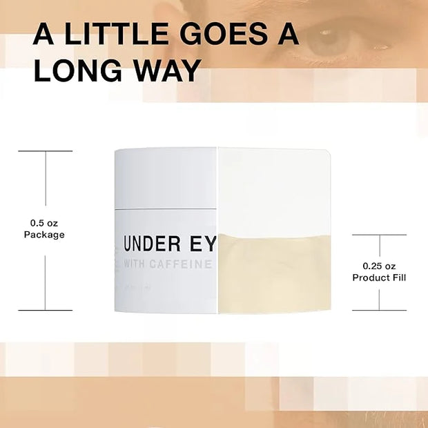 CRVFT Men's Under Eye Cream .25oz [AM/PM] | 30 Day Supply | Reduce the Appearance of Puffy Eyes + Lessen Dark Circles | In...