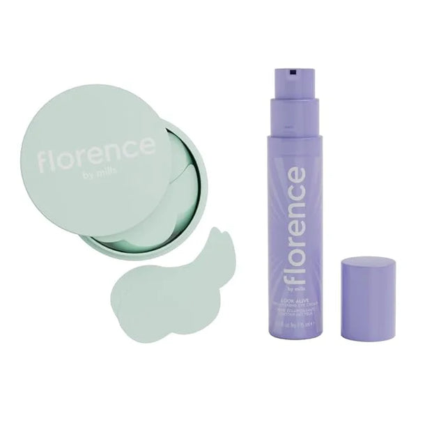 florence by mills Floating Under the Eyes Depuffing Gel Pads, Look Alive Brightening Eye Cream - Product Image