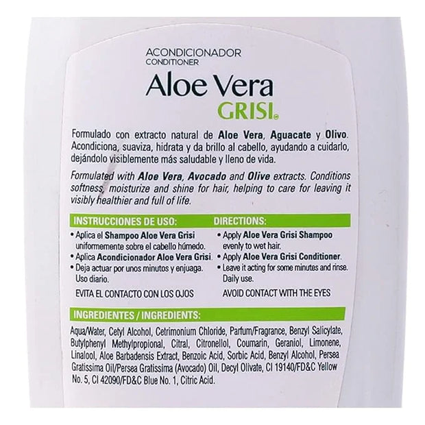 Grisi Aloe Vera Conditioner, 4-Pack of 13.5 FL Oz each, Paraben Free, Moisturizing Conditioner with Aloe Vera Extract for ...