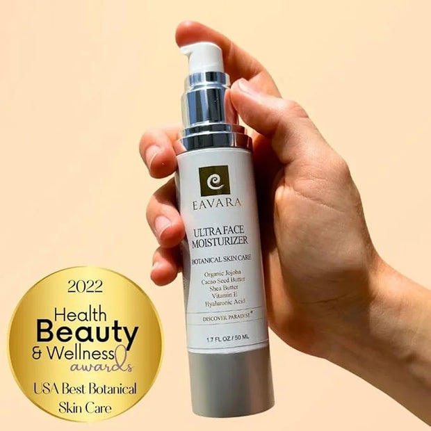 Organic Face Moisturizer Cream with Collagen Peptides and Hyaluronic Acid Anti Aging Moisturizing Face Lotion For Women An...