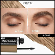 L'Oreal Paris Infallible Volumizing 24H Wear Brow Mascara, Long Lasting Eyebrow Makeup for 2X Fuller Eyebrows, 7.0 Blonde,...